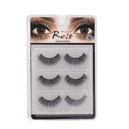 Rose 5d 3lü kirpik seti 12* r-k-5