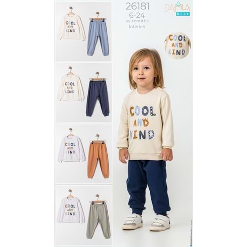 Damla Bebe 06-24 Ay Cool Baskılı Erkek Takım 26181