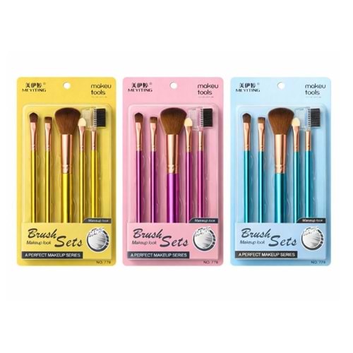 5Lİ Renkli Fırça Seti 82-77-09 12*