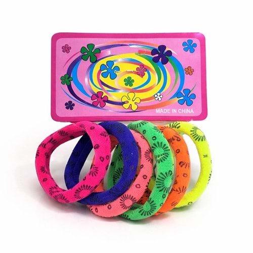 Renkli Desenli Havlu Lastik Toka Zzer-52 12*