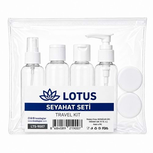 Lotus Şeffaf Seyahat Seti 12*