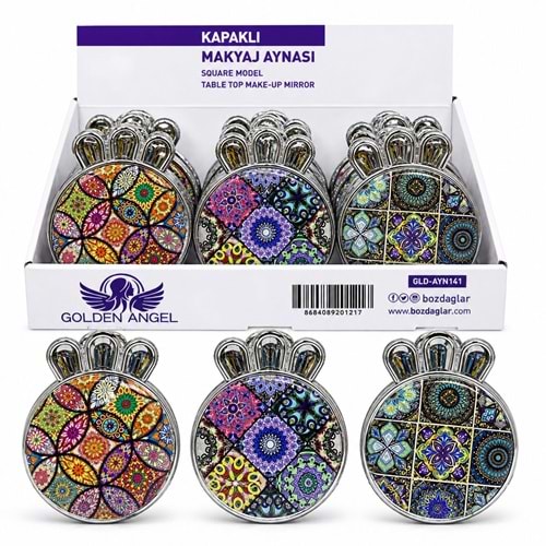 Golden Angel Lüx Kulaklı Cep Aynası Ayn-141 12*