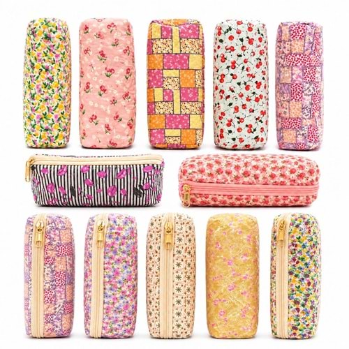 Kuzenler Parlak Yazılı Makyaj Çantası 12*