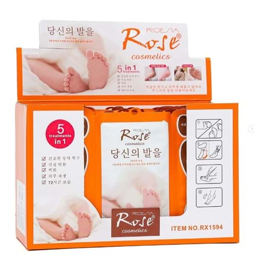 Rose 5in1 Ayak Bakım Maskesi 12*