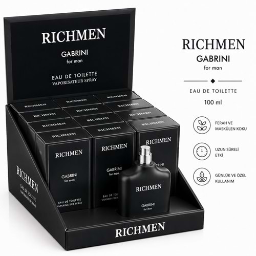 Gabrini Rıchmen Black Erkek Parfüm 100 ml 12*
