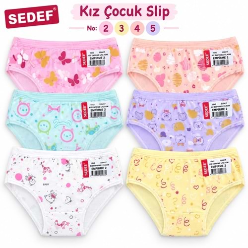1042 Sedef Çocuk Kız Empirme Slip 12*