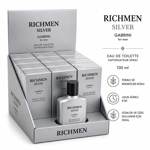 Gabrini Rıchmen Sılver Erkek Parfüm 100 ml 12*
