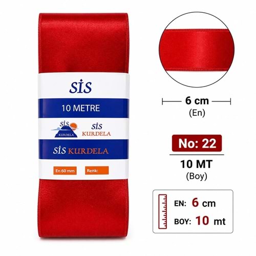 Sis Saten Kurdele no: 22 10 mt 5*