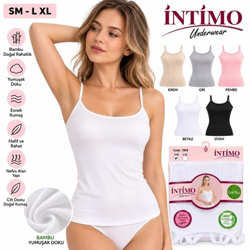 İntimo Bamboo Bayan Lüx Atlet Sm-Lxl 1804 6*