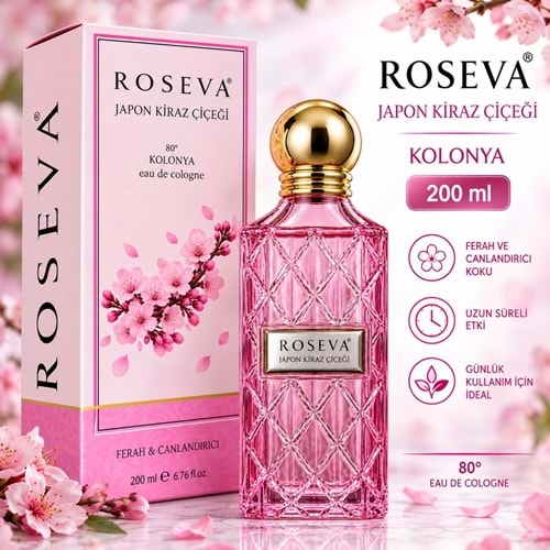 Roseva Kolonya Japon Kiraz Çiçeği 200ml