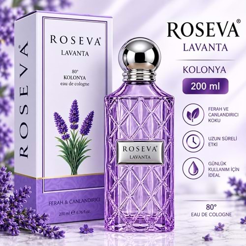 Roseva Kolonya Lavanta 200ml