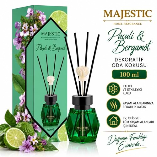 Majestic Kristal Dekoratif Oda Kokusu Paçuli& Bergamot 100ml