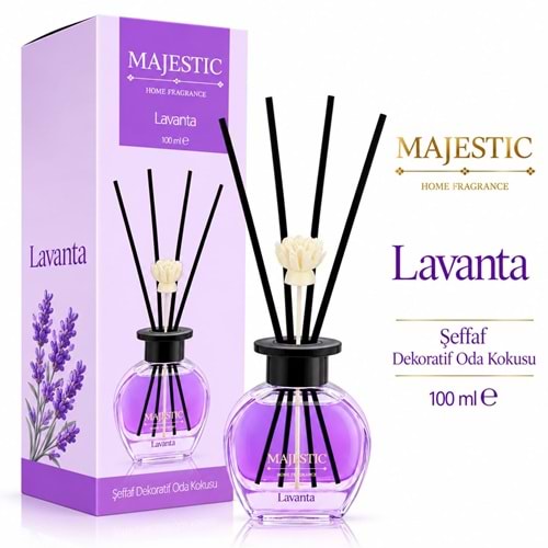 Majestic Şeffaf Dekoratif Oda Kokusu Lavanta 100ml