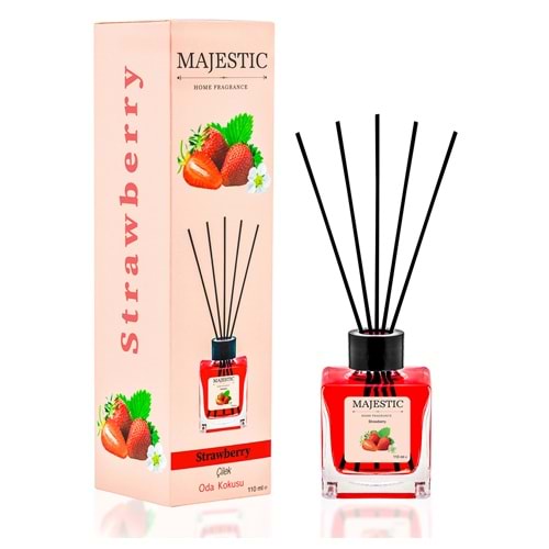 Majestic Bambu Çubuklu Oda Kokusu Strawberry Çilek 110 Ml Kare