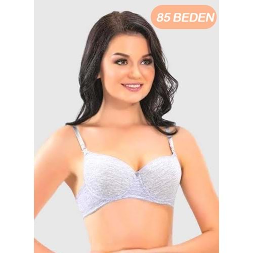 1010 Liza Gri No:85 Dolgulu Telli Sütyen