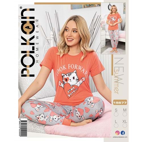 Polkan Kısa Kol Pijama Takımı 15677 3*