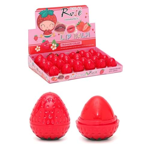 Rose Çilek Model Lip Balm Dudak Nemlendirici Rm666 24*
