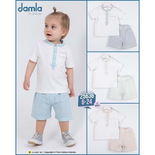 Damla 06,24 ay düğmeli erkek takım 25636