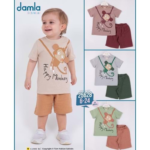 Damla 06,24 ay ay monkey erkek takım 25628