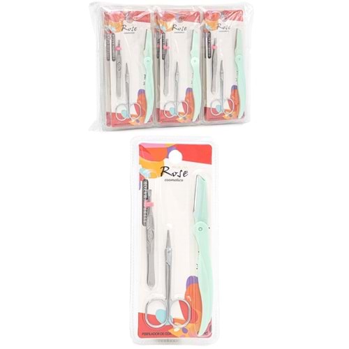 Rose 3Lü Makas Cımbız Ustura Seti R11046