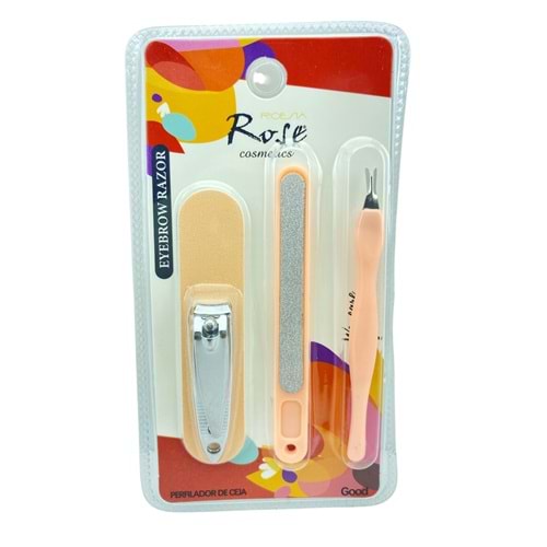 Rose 4Lü Tırnak Bakım Seti R11047 12*