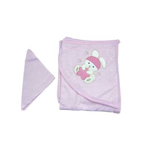 Bebaylin Renkli Tavşan Havlu Pembe