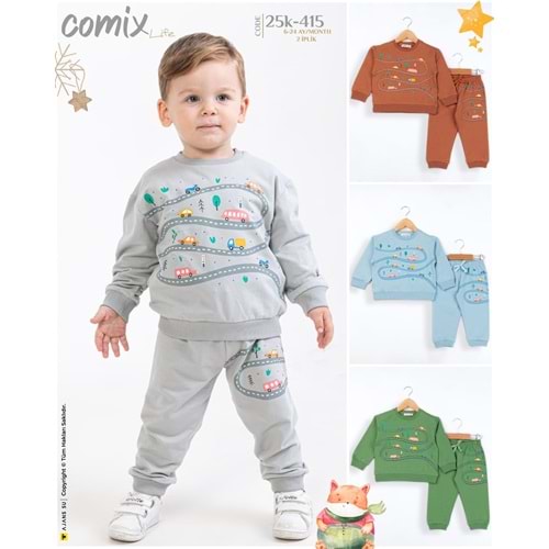 Comix Traffic Erkek Takım 6-24 ay Kahve 25K-415