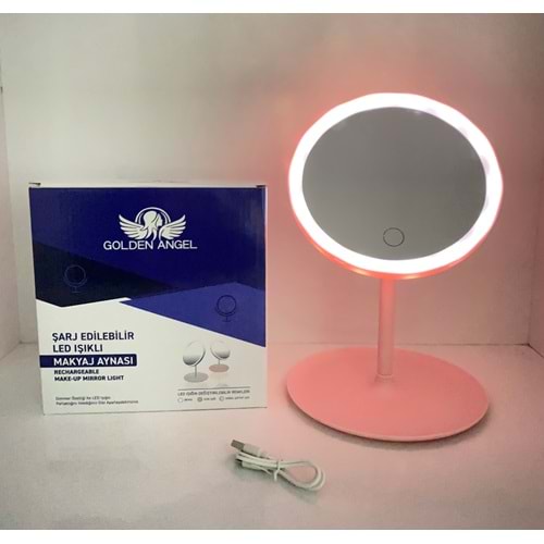 Golden Angel Işıklı Yuvarlak Makyaj Aynası AYN145