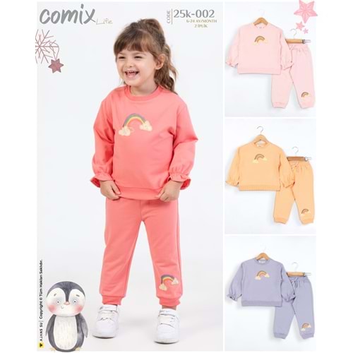 Comix Rainbow Kız Takım 6-24 ay 25K-002