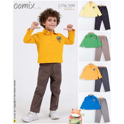 Comix Tenis Polo Yaka Erkek Takım 3-6 Yaş 25K-500