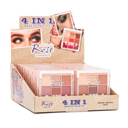 Rose 4In1 3 Katlı Makyaj Seti RM1125-8 12*