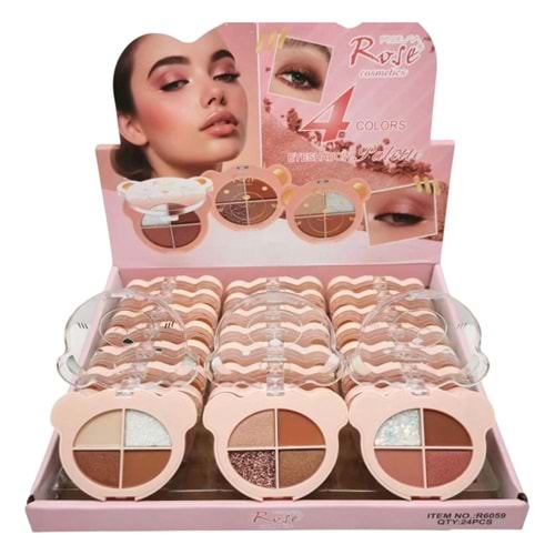 Rose 4Lü Panda Göz Farı R6059 24*