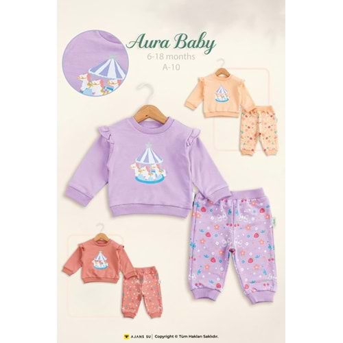 Aura Baby Carousel Kız Takım 6-18 Ay A-10