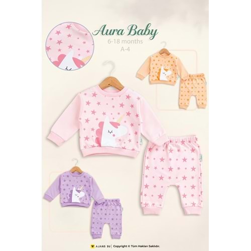 Aura Baby Unıcorn Kız Takım 6-18 Ay A-4