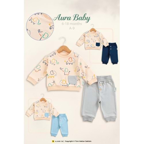 Aura Baby Elephant Erkek Takım 6-18 Ay A-9