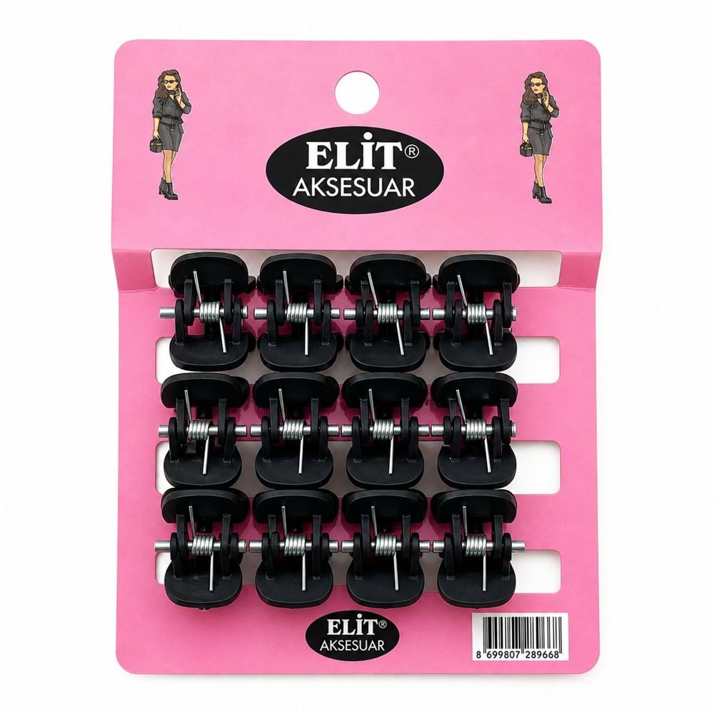 Elit 12li Siyah Mini Mandal Toka