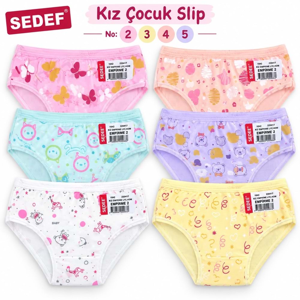 1042 Sedef Çocuk Kız Empirme Slip 12*