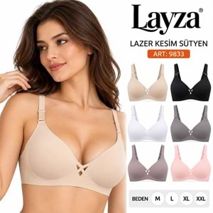 Layza Lazer Kesim Dikişsiz Sütyen 9833 6*