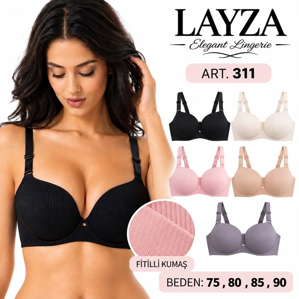 Layza Lazer Kesim Dolgulu Fitili Sütyen 311 6*
