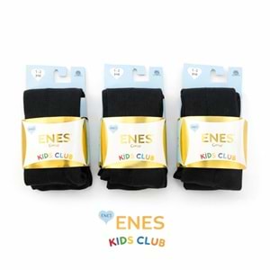 Enes Çocuk Sade Siyah Külotlu Çorap 1-2 Yaş