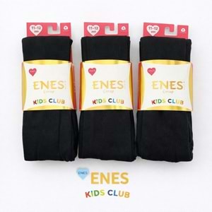 Enes Çocuk Sade Siyah Külotlu Çorap 11-12 Yaş