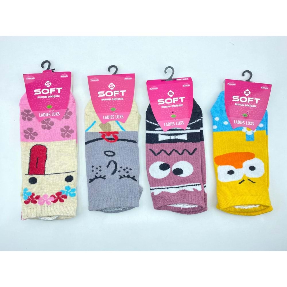 Soft Ladies Lüx Patik Çorap 12*