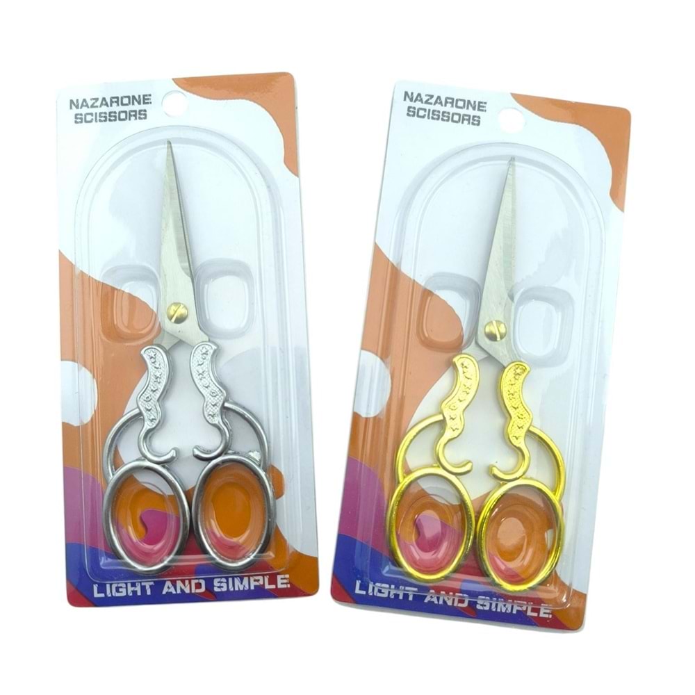 Nazarone Nişan Makası Gold Gümüş Karma 24*