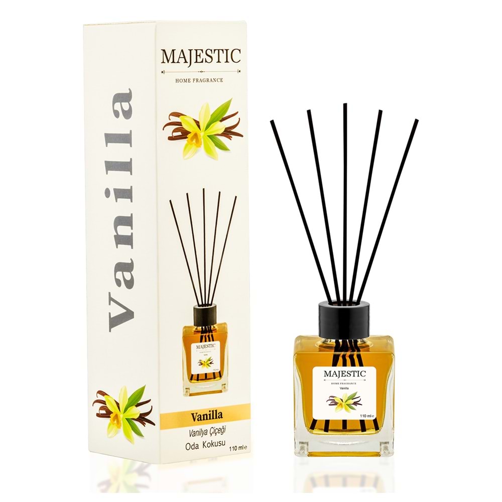 Majestic Bambu Çubuklu Oda Kokusu Vanilya 110 Ml Kare