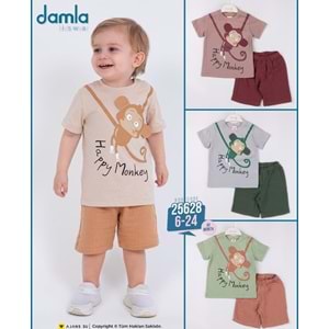 Damla 06,24 ay ay monkey erkek takım 25628