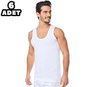 Seher Erkek Penye Atlet Beyaz No:5 6*