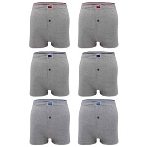 Tutku Erkek Penye Düz Boxer Gri XL 10*