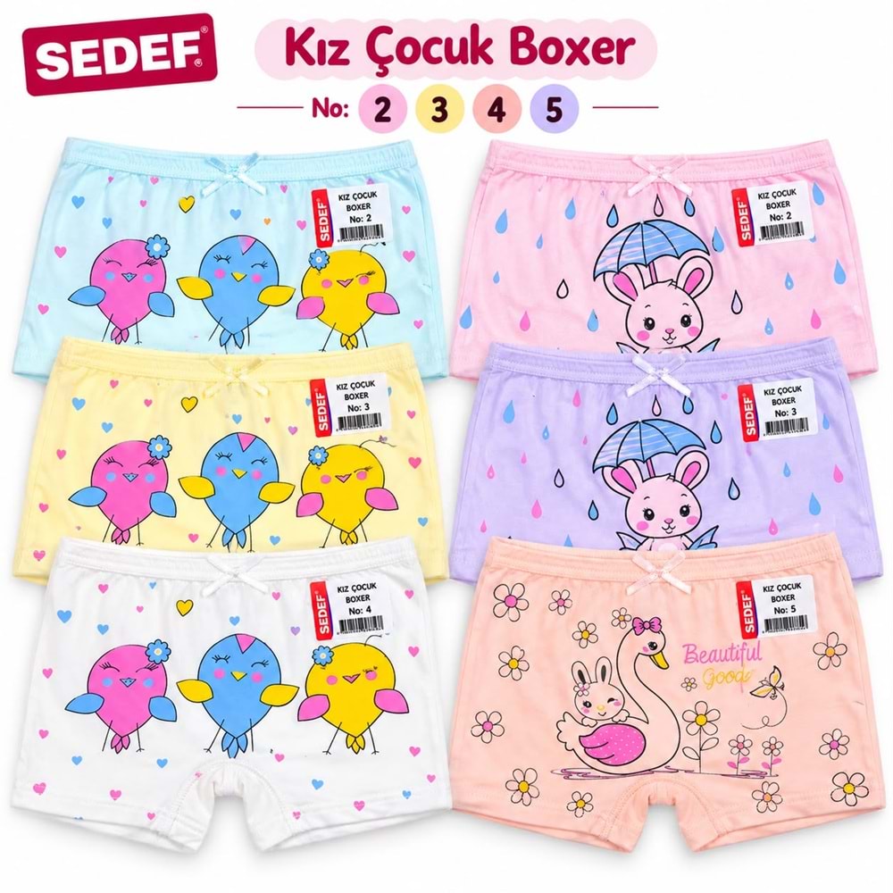 Sedef Kız Boxer 1045 12*